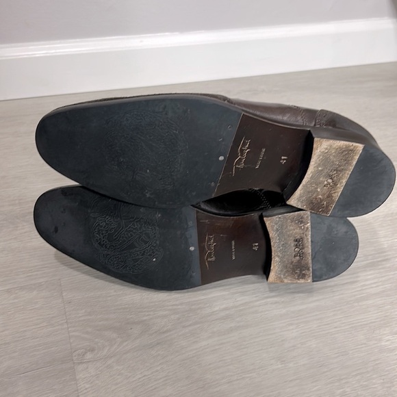Hugo Boss • mens winged tip loafer leather dress shoes